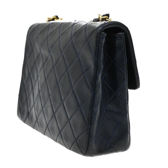 CHANEL CC Mini Matelasse Chain Shoulder Bag Leather Blue GHW Vintage - Picture 4 of 16